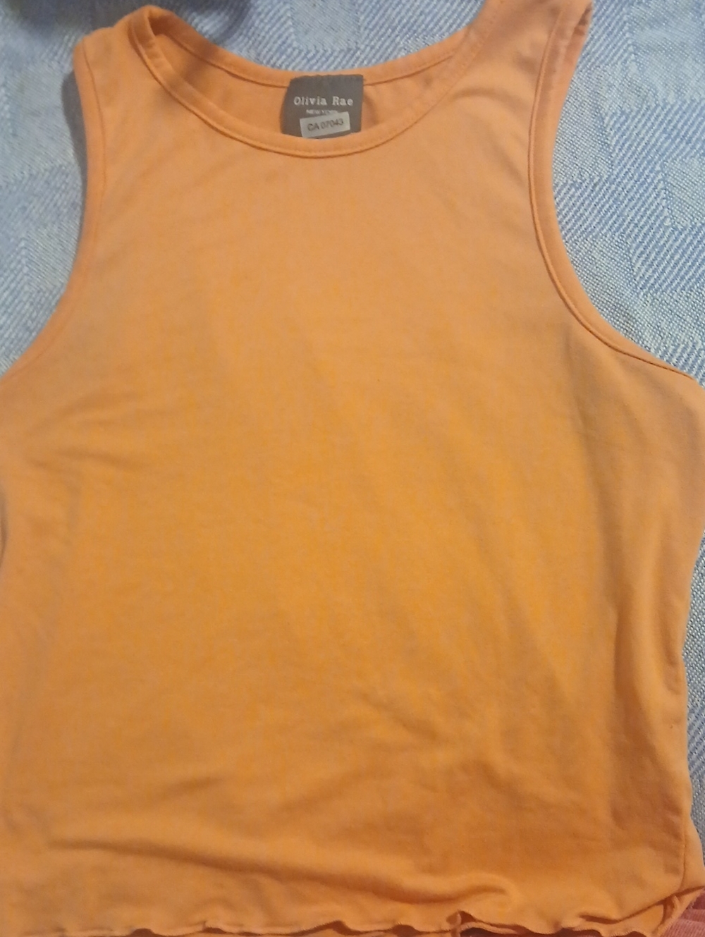 Olivia Rae Women's Peach-Orange Tank Top Size M